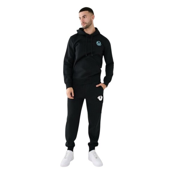 True Religion Men's Fleece Sweatsuit Size M Matching Tracksuit Hoodie Joggers - Picture 2 of 10